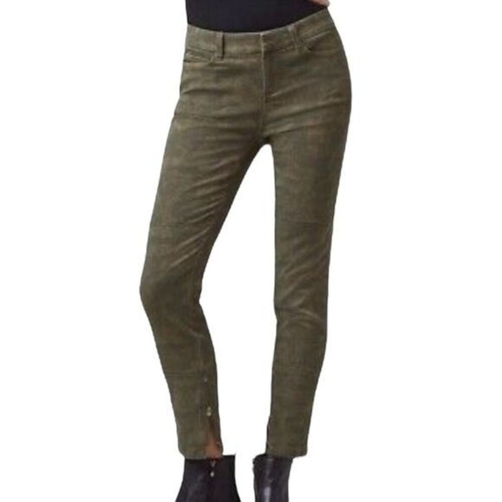 Ecru Skinny Camo Ankle Zip Cargo Style Pants Womans Sz Sm Denim Streetwear